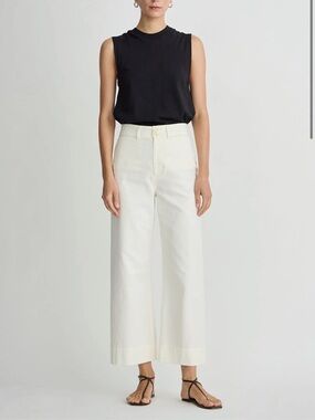 NWT New Apiece Apart CLASSIC MERIDA PANT Cream Size 6